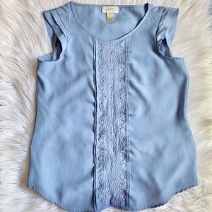 Light Blue Loft Tank Top Blouse